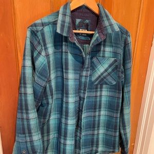 Mens Prana plaid jacket/shirt